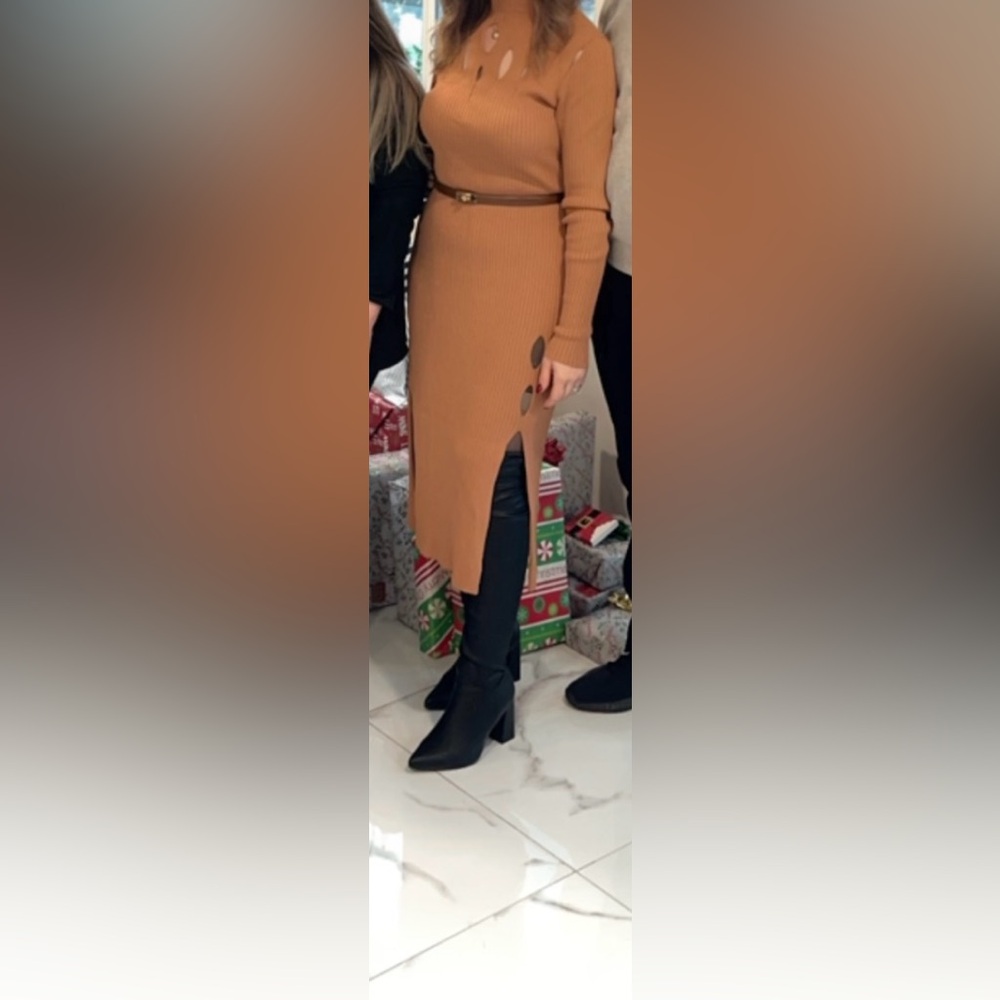 Beautiful knit  dress for fall  time